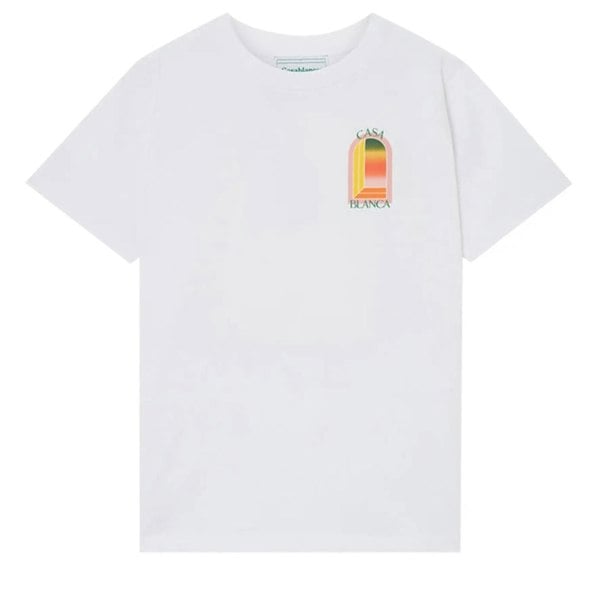 Casablanca Gradient Arch Logo White T-Shirt