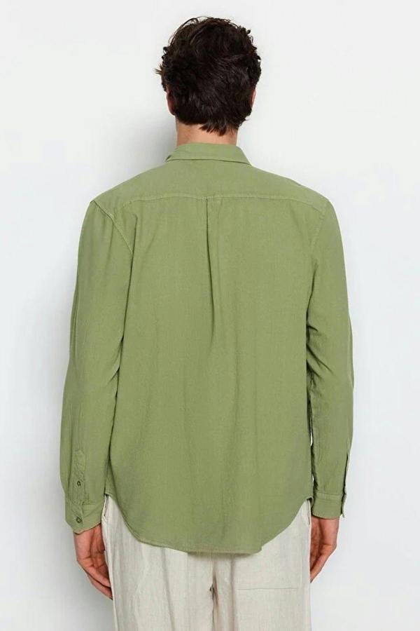 WOVCOR 100% Cotton Linen Look Men’s Shirt