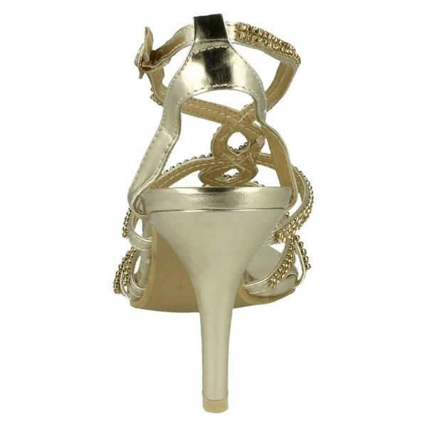 Anne Michelle Ladies Anne Michelle Heeled Ankle Strap Sandal Shoes