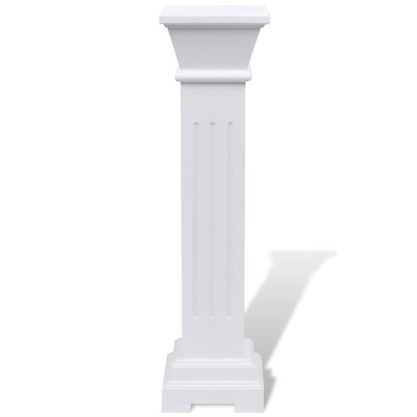Berkfield Classic Square Pillar Plant Stand MDF