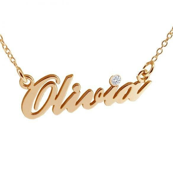 Christopher James of London Carrie Style Personalised Name Necklace With Diamond