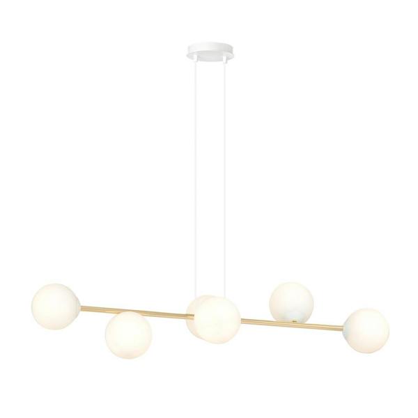 Emibig GRAVITY Pendant lamp 6 x E14 White, Gold with White Shade