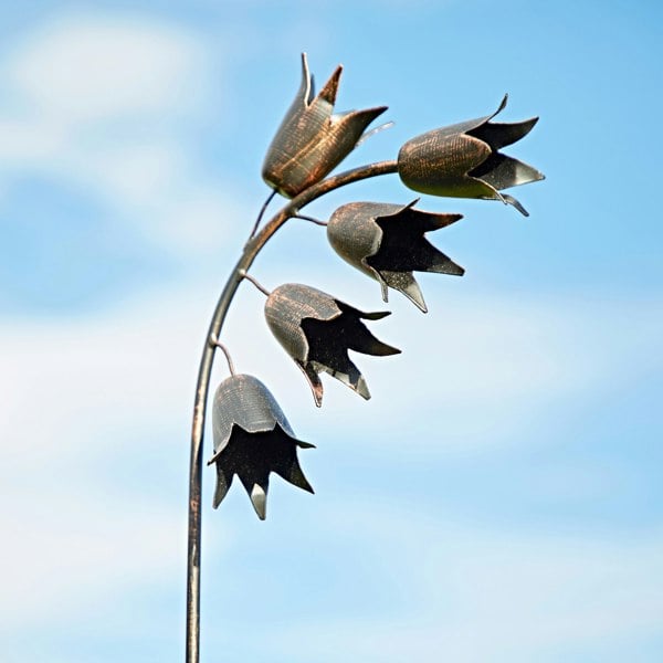 Paper High Recycled Metal Bluebell Garden Stake