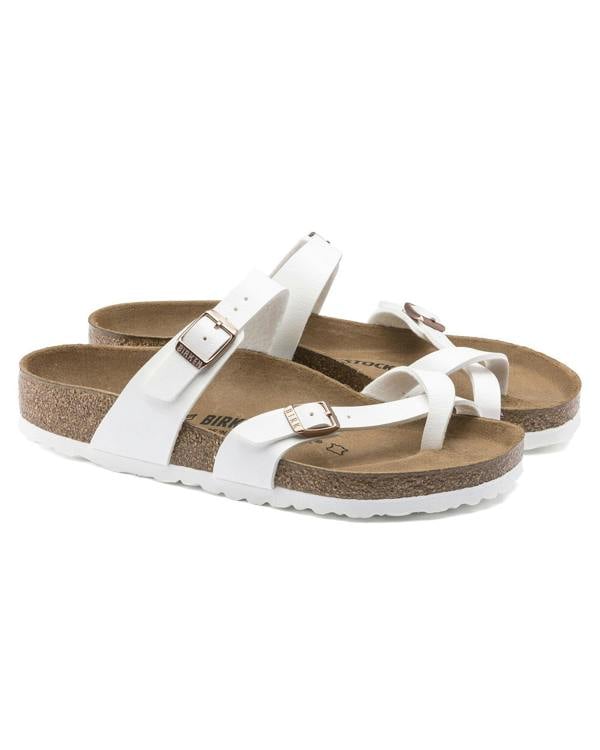 Birkenstock Mayari Birko Flor Womens Sandals - White - CHO - Designer Womens Sandals