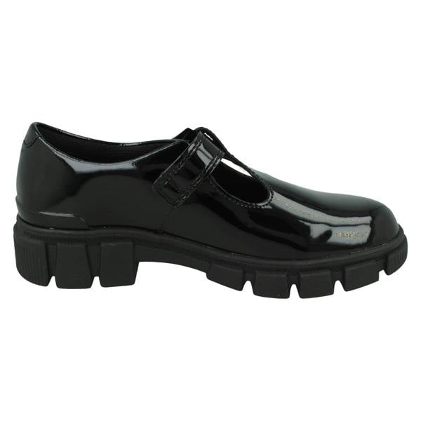 Clarks Girls Clarks Chunky Sole T-Bar School Shoes Evyn Bar K