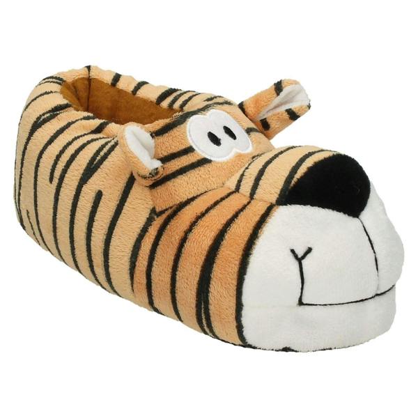Spot On Unisex Spot On Flat Novelty Tiger Slippers X2074