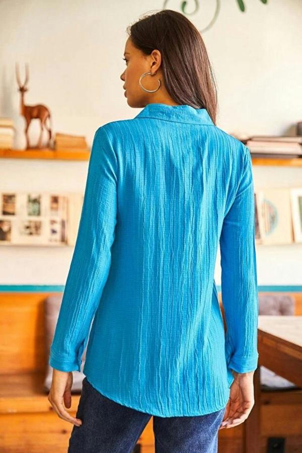 Hoxton Gal Jacquard Textured Woven Shirt
