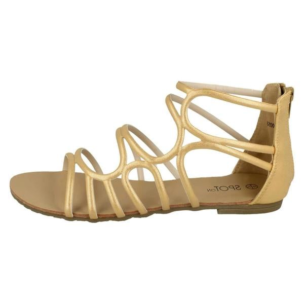 Spot On Ladies Spot On Flat Strappy Sandals F00053