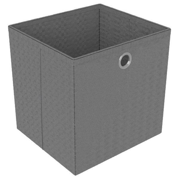 Berkfield 15-Cube Display Shelf with Boxes Black 103x30x175.5 cm Fabric