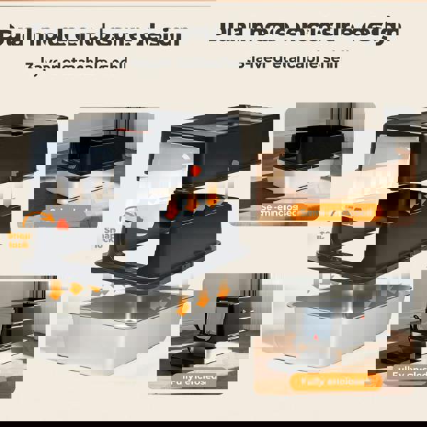 Skylos Cat Litter Box Stainless Steel Large Enclosed Toilet Tray Anti-Splashing