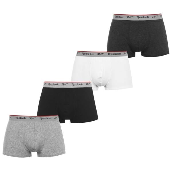 Reebok Mens Boxer Shorts (Pack of 4) - Dark - 