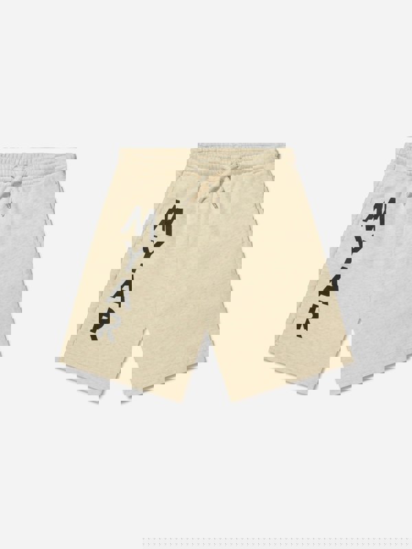 Myar Boys Cotton Logo Shorts in Beige