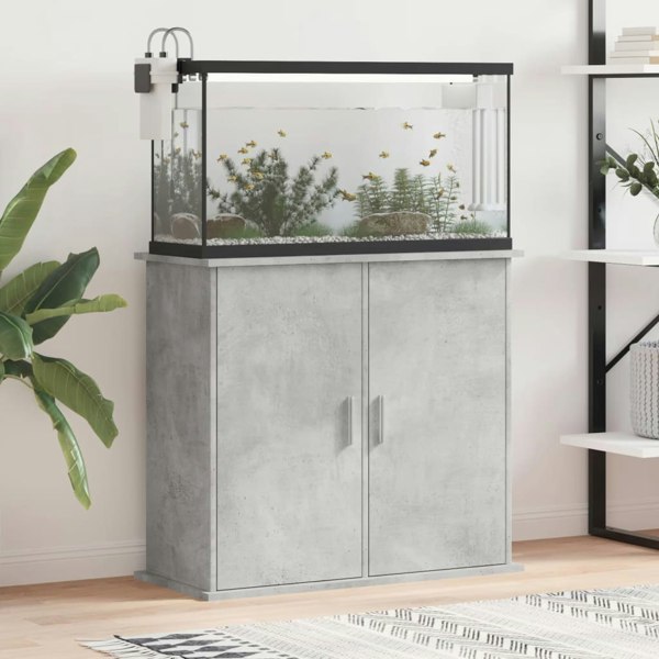 Berkfield Aquarium Stand Concrete Grey 81x36x73 cm Engineered Wood