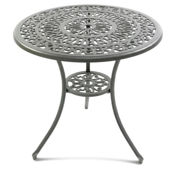 Homeology POSITANO Garden and Patio Grey Cast Aluminium Bistro Table