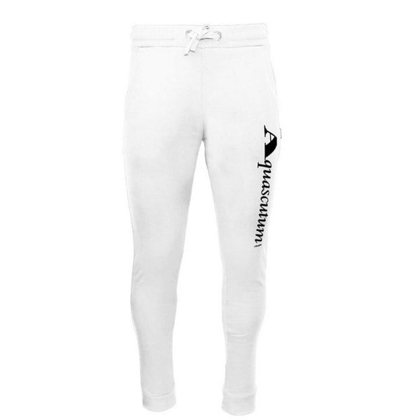 Aquascutum Mens Logo Jogging Bottoms - White
