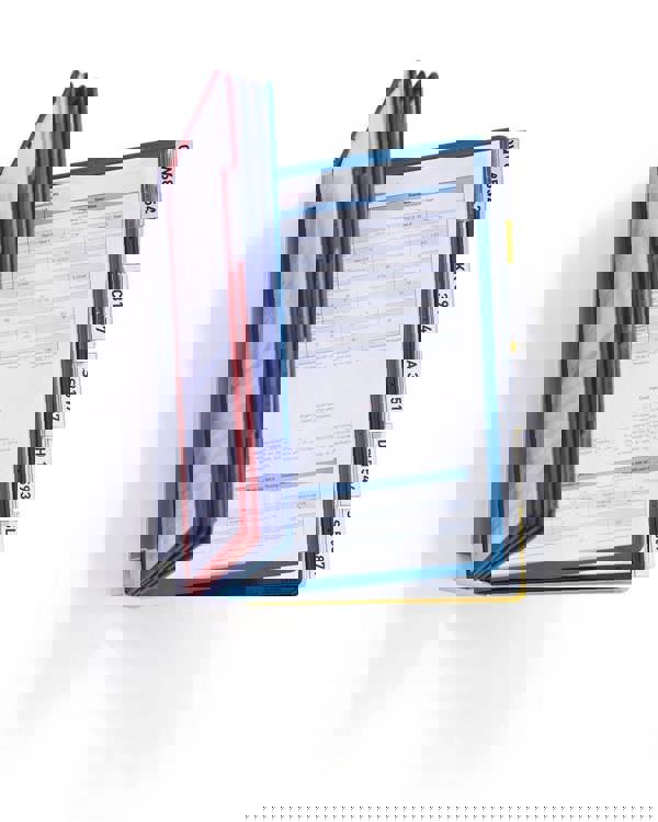 Durable VARIO WALL 10 Display Panel Document Holder | 10 Panel | A4 Colour Coded
