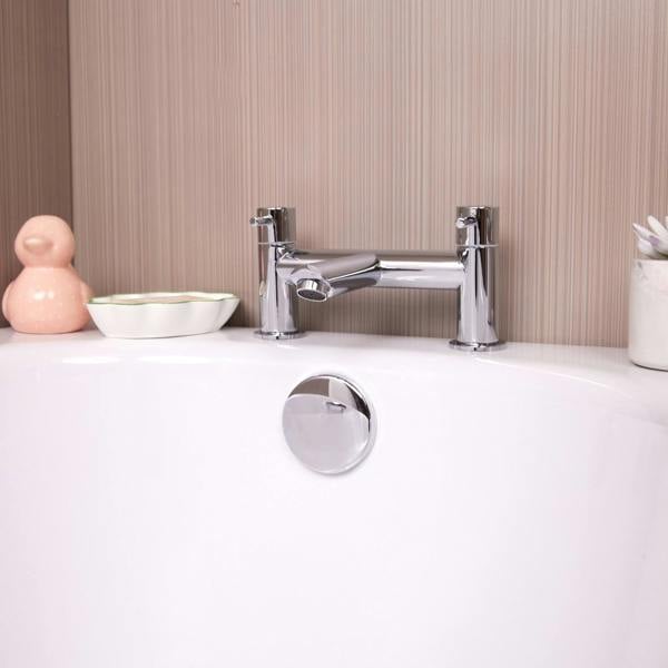 Flode Hunneberg Bath Filler - Polished Chrome Finish