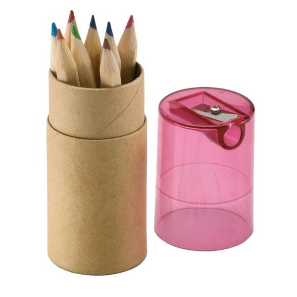 MidOcean Lambut Coloured Pencil (Pack of 12) - Transparent Red - 
