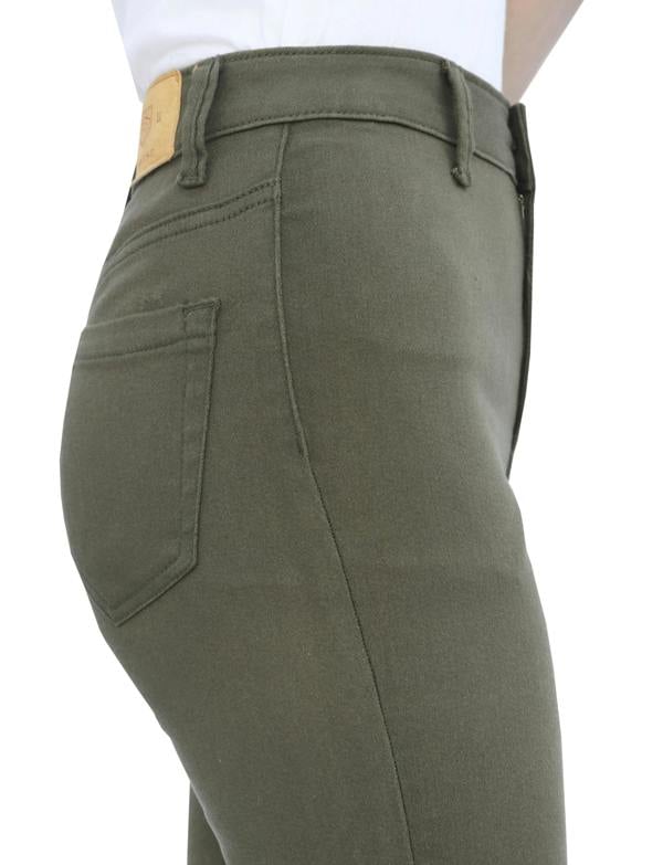 Smart Living Women's Stylish Skinny Fit High Waist Denim Jeans - Khaki