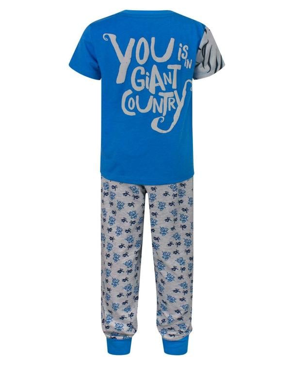 Disney Boys Blue Bfg Short Sleeve Long Leg Pyjama Set