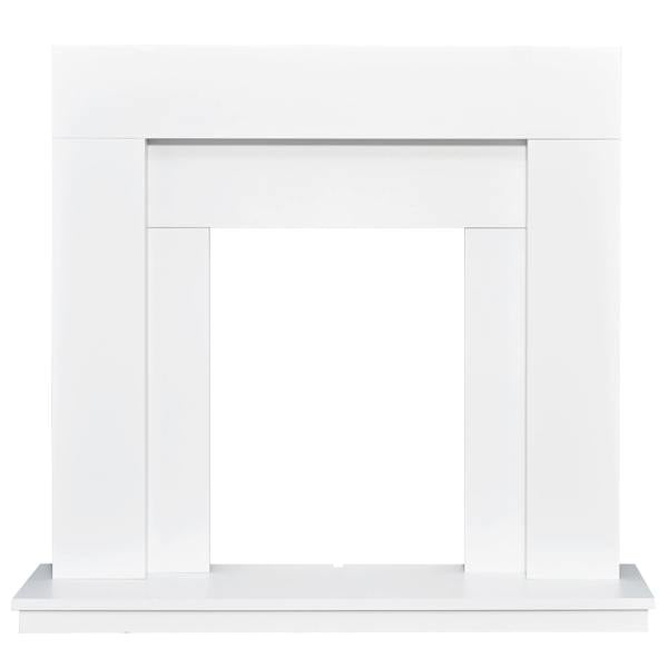 Adam Malmo Fireplace in White, 39 Inch