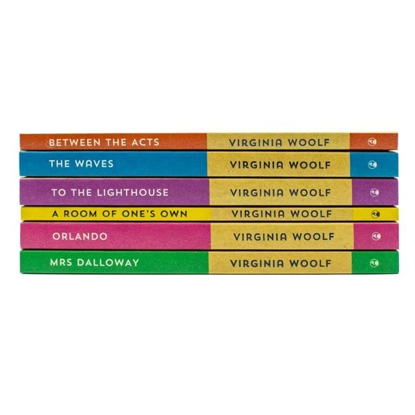 Virginia Woolf 6 Book set A Room Of Ones Own, Mrs Dalloway, Between The Acts, The Waves & more