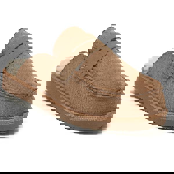 VIVA Polar Womens Faux Fur Lined Penny Loafer Slip On Slippers Cosy Suede