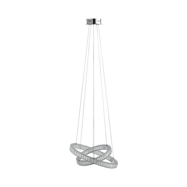 Pagazzi Lighting Ausilia Polished Chrome and Crystal LED Pendant Ceiling Light