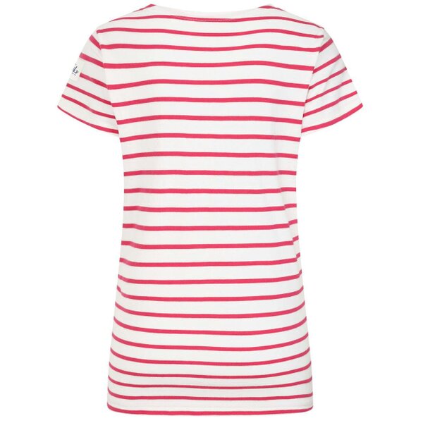 Lazy Jacks LJ8 - Ladies Short Sleeve Striped Breton Top - Cherry