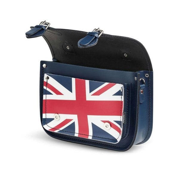 Zatchels Union Jack Midi Satchel - Navy