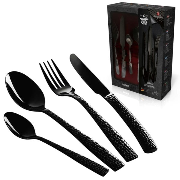 24-Piece Cutlery Set Berlinger Haus BH-2618 Mirror Black