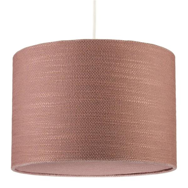Mocha Mousse Brown Textured Linen Pendant Lighting Shade with Diffuser Image 1