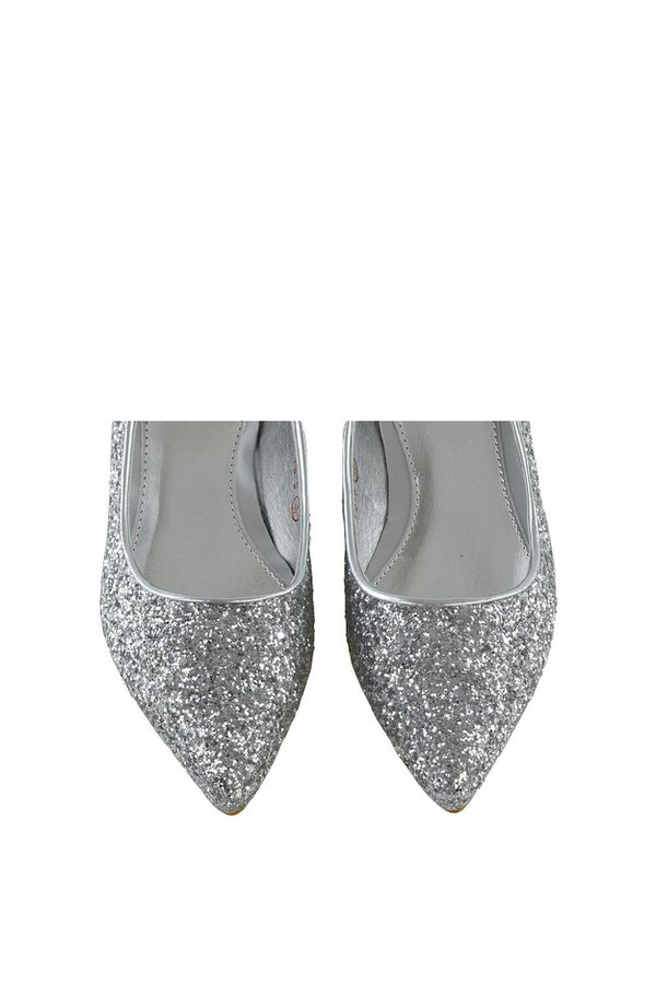 XY LONDON Statement Pointed Toe Flat Bridal Ballerina Pump Shoes