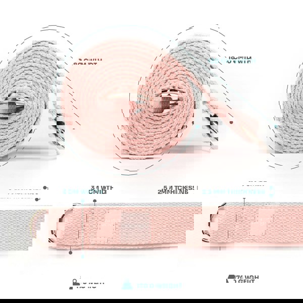 Myga 2-in-1 Yoga Belt Strap Available in 6 Colours: Turquoise, Black, Dusty Pink, Royal Blue, Plum, and Grey