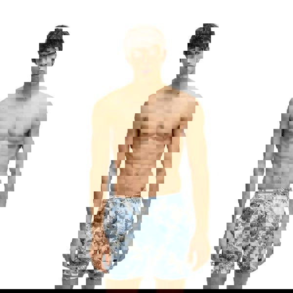 Hugo Mens Piranha Printed Swim Shorts - Blue - 