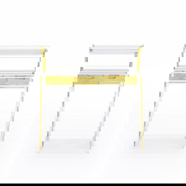 Dorel Home Palmer Adjustable Office Desk in White / Oak