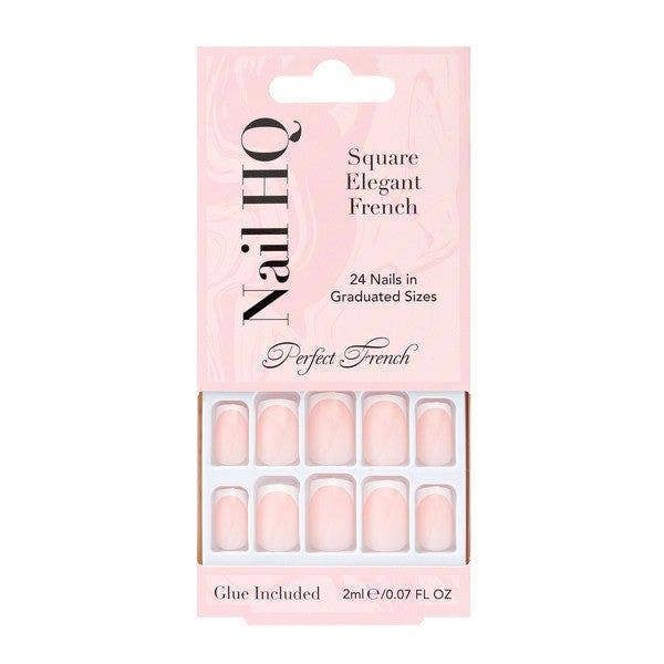 Nail HQ Square Elegant French Tip Nails
