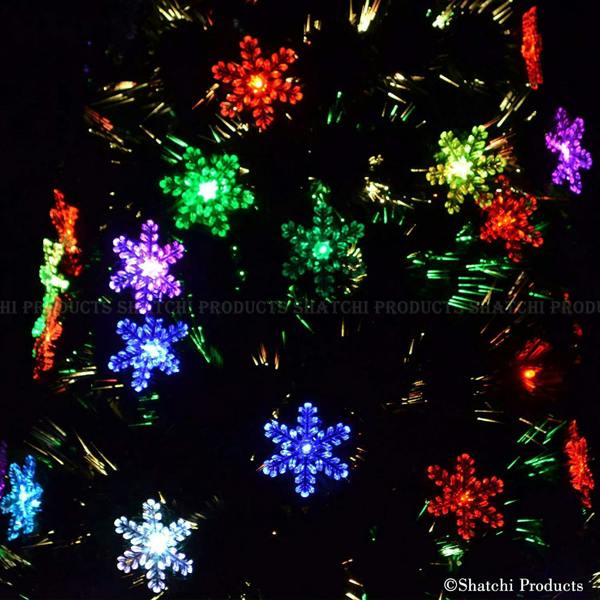2ft to 6ft Snowflakes Fibre Optic Pre-Lit Artificial Christmas Trees with LEDs image 6