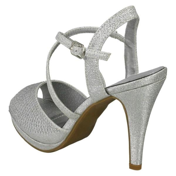 Anne Michelle Ladies Anne Michelle Diamante Buckle Strap Sandals
