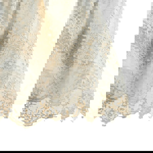 Modern Cream Cotton Fabric Pendant Lamp Shade with Floral Lace Design Image 5