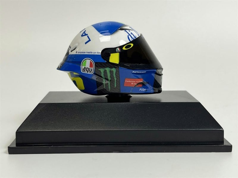 Minichamps Valentino Rossi AGV Helmet MotoGP Misano Race 2 2020 1:8 Scale Minichamps 399200086