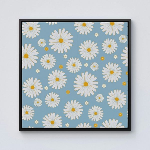 Warren Reed Summer Daisy Pattern Framed Canvas