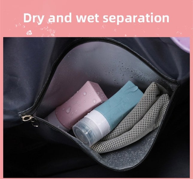 Anymom Mommy Baby Changing Bag Pink Waterproof Handbag Expandable Size With Zipper