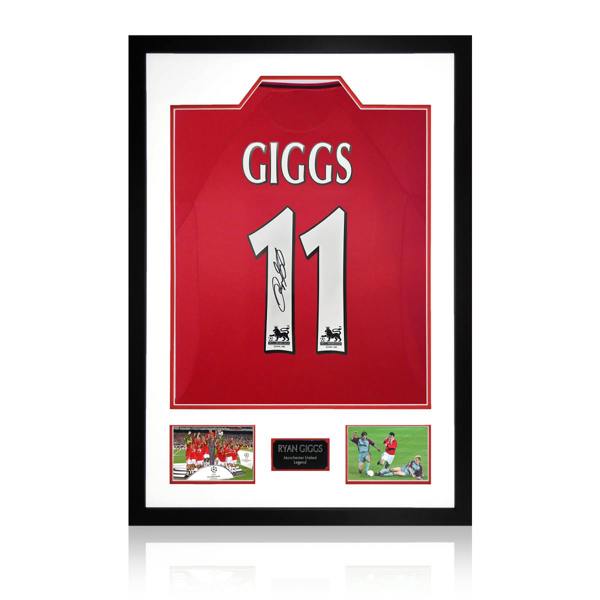 Ryan Giggs Signed Manchester United Shirt Premium Frame