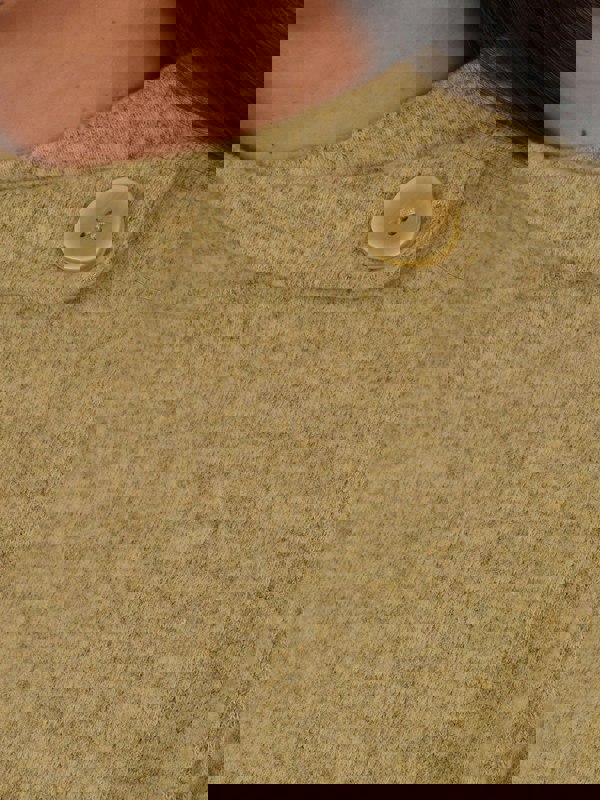 PennyPlain Split Turtle Neck Top - Pear