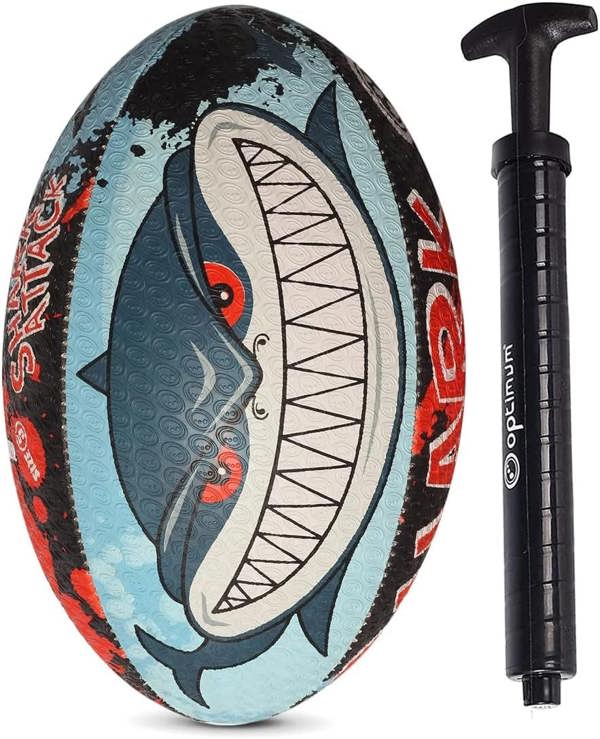 Cartoon Rugby Ball – Illustrated Kids' Training Ball, Multiple Designs - Optimum