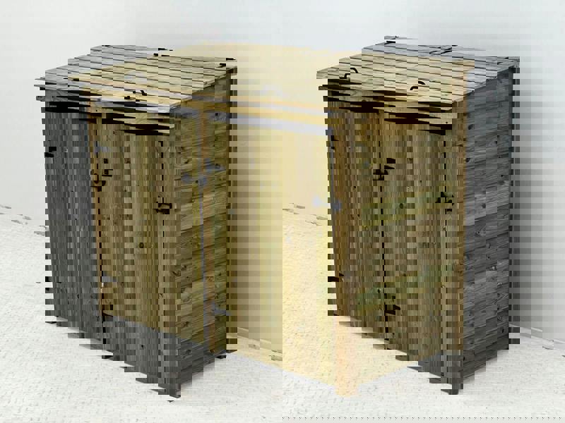 Arbor Garden Solutions Premium Tongue and Groove Wooden Wheelie Bin Store