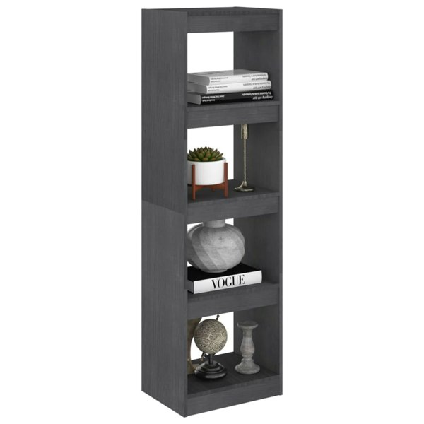 Berkfield Book Cabinet Room Divider Grey 40x30x135.5 cm Pinewood