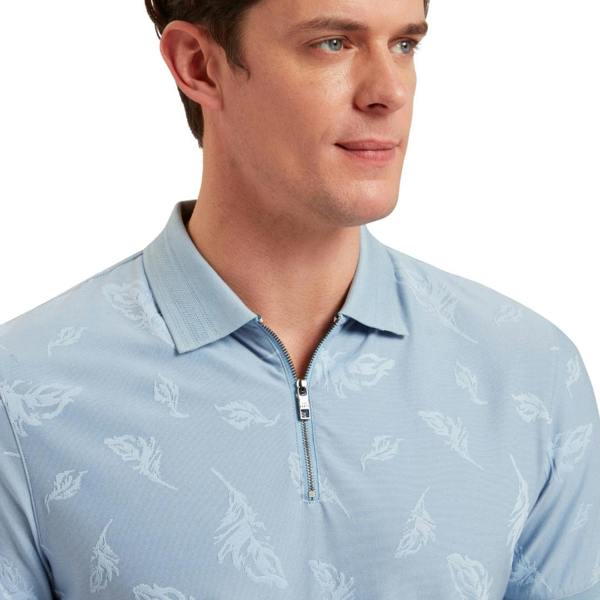 Ted Baker MMB NEYACK SS Feather Jacquard Zip Polo 5