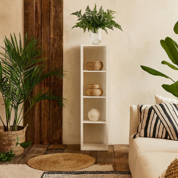Wyld Haus Shanghai Matt White 4x1 Storage Unit 4 Shelves